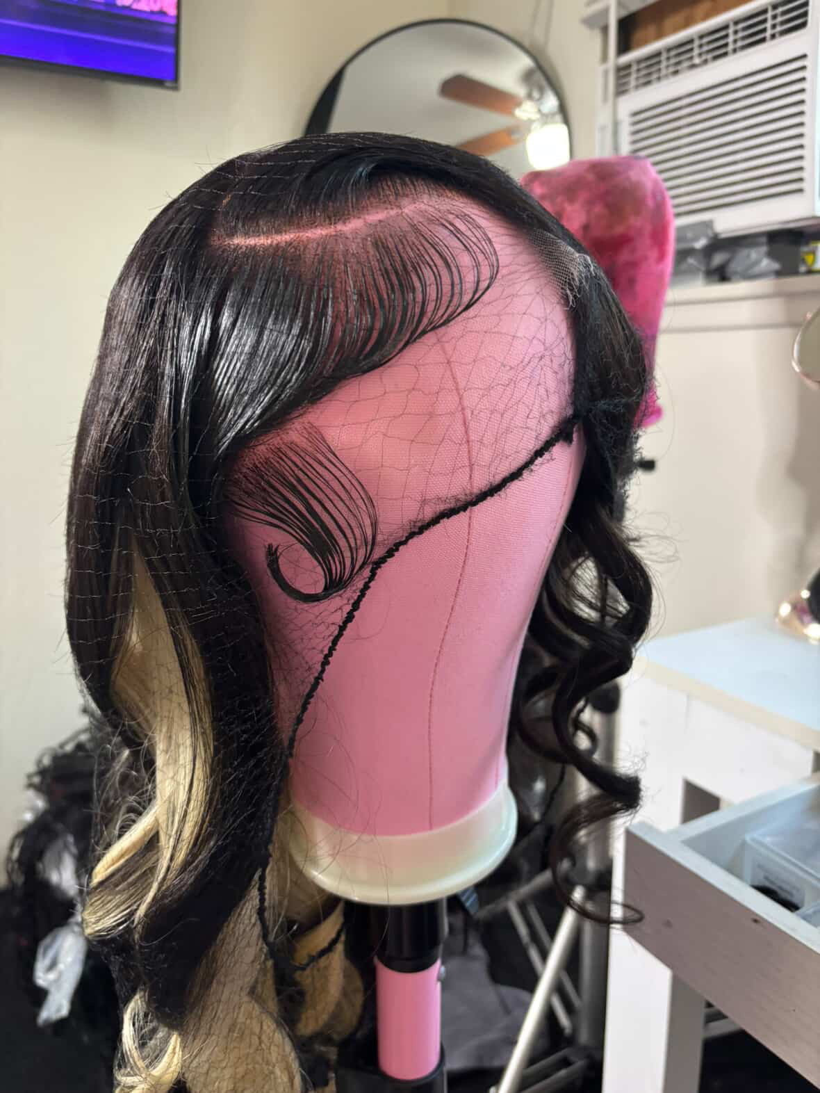 Black And Blonde HD Frontal Wig